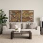102709-FL - Rusttone II by Mercana Studio Hand-Embellished Textured Framed Canvas Artwork