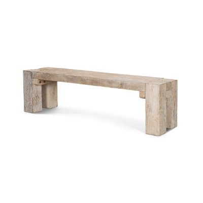 71130 - McArthur 64" Whitewash Reclaimed Wood Bench
