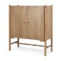 71127 - Phil Light Brown Wood 2 Door Bar Cabinet 