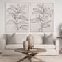 101752-L - Olive Branch Countour II by Emma Scarvey a Hand Embellished Textured Canvas