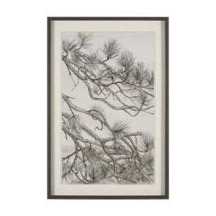 Ponderosa Whisper C by Mercana Studio Hand Embelished Framed Artwork Matted under Glass