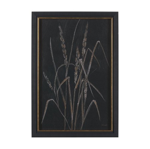 15984 - Golden Grasses IV by Mercana Studio Hand Embelished Textured Framed Artwork Matted