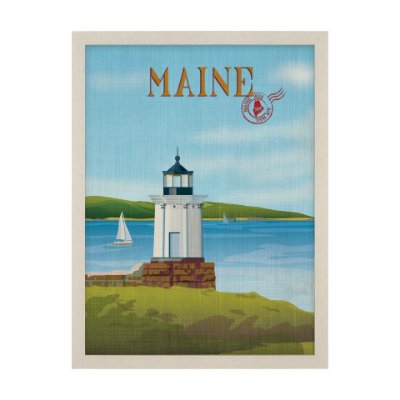 15947 - Maine GO (L)  by Mercana Studio Textured Framed Artwork Matted