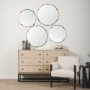69327 - Melissa 28.5" Medium Round Gold Metal Wall Mirror