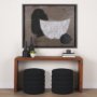 14979 - Shaped & Balance II by Mercana Studio a Hand Embellished Textured Framed Art Print