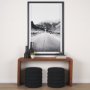 15461 - Road to Old West BW by Nathan Larson a Hand Embellished Framed Photo Art Print Matted under Glass