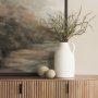 71167 - Imani Large Sculptural Textured Beige Metal Decorative Orb Object