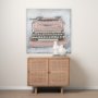 101527-L - Vintage Typewriter IV by Ethan Harper a Hand Embellished Textured Canvas