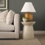 71283 - Mesa Round Stone Finish Pillar Accent Table