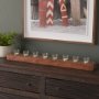 67526-AB - Lakara Reclaimed Wood Eight Tealight Table Candle Holder 