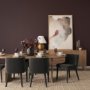 70560-AB - Isla Oval Dining Table w/Light Brown Wood Top & Arched Legs