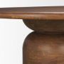 71220-AB - Atlas 42"  Warm Mid-Brown Wood Stacked Pedestal Base Round Dining Table 