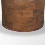 71220-AB - Atlas 42"  Warm Mid-Brown Wood Stacked Pedestal Base Round Dining Table 