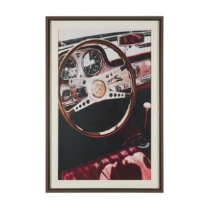 Vintage Car by Magda Izzard Textured Framed Art Print Matted under Glass