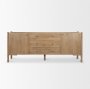 71125 - Phil Light Brown Wood 2 Door 3 Drawer Closed Sideboard 