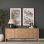 71125 - Phil Light Brown Wood 2 Door 3 Drawer Closed Sideboard 
