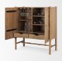 71127 - Phil Light Brown Wood 2 Door Bar Cabinet 