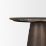 71135-AB - Allyson 32" Round Dark Brown wood w/ Cappuccino Marble Top Bistro Table