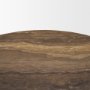71136-AB - Allyson 42" Round Dark Brown w/ Cappuccino Marble Pedestal Dining Table 