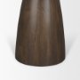 71136-AB - Allyson 42" Round Dark Brown w/ Cappuccino Marble Pedestal Dining Table 