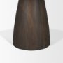 71137-AB - Allyson 54" Round Dark Brown w/ Cappuccino Marble Pedestal Dining Table