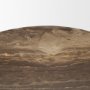 71135-AB - Allyson 32" Round Dark Brown wood w/ Cappuccino Marble Top Bistro Table