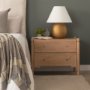 71128 - Phil Light Brown Wood 2 Drawer Accent Cabinet