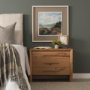 71235 - Belford 3-Drawer Light Brown Oak Wood Closed Nightstand