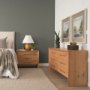 71235 - Belford 3-Drawer Light Brown Oak Wood Closed Nightstand