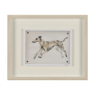 Playful Pup VI by Mercana Studio Hand Embelished Framed Artwork Matted under Glass