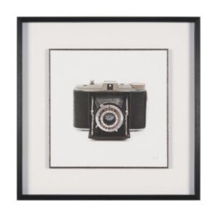 Camera by Deborah Revell Hand Embelished Framed Art Print Matted under Glass