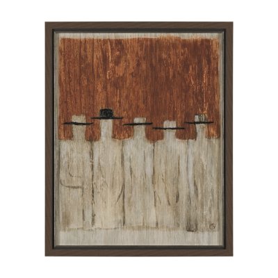 16029 - Side by Side by Mercana Studio Hand Embelished Framed Artwork Matted under Glass