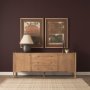 71125 - Phil Light Brown Wood 2 Door 3 Drawer Closed Sideboard 
