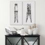 102426-S - Vintage Cloth Peg I by Mercana Studio a Hand Embellished Textured Canvas