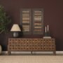16001 - Timber Mosaic III by Mercana Studio Handmade Original Framed Artwork Matted