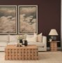 71295 - Trellyn Light Brown Wood w/ Carved Woven Base Square Accent Table