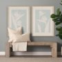 16032 - Verdant Silhouettes I by Hannah Dawson Hand Embelished Textured Framed Artwork Matted under Glass
