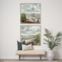 102741-FL - Beach View I by Mercana Studio Hand-Embellished Textured Framed Canvas Artwork