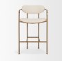 68562V - Parker Cream Fabric Seat Gold Metal Counter Stool