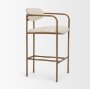 68562V - Parker Cream Fabric Seat Gold Metal Counter Stool