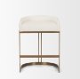 69452V - Hollyfield II Cream Fabric Seat W/ Gold Metal Base Counter Stool