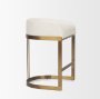 69452V - Hollyfield II Cream Fabric Seat W/ Gold Metal Base Counter Stool