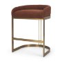 71262 - Hollyfield II Rhine 300 Fabric Seat Gold Metal Base Counter Stool