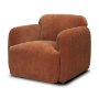 71197 - Saga Stonewashed Rust Chenille Fabric Upholstered Chair