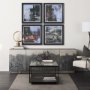 15376 - City Vibe IV by Mercana Studio a Hand Embellished Textured Framed Art Print Matted under Glass