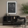 14984 -  Horse Seat Black II by Mercana Studio a Hand Embellished Textured Framed Art Print
