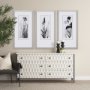 15012 - Floral Silhouette III by Mercana Studio Hand Embellished Textured Framed Art Print Matted under Glas