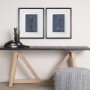 14572 - Botanical sketches IV (Blue) by Mercana Studio Hand Embellished Framed Art Print Matted under Glass