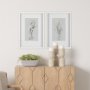 14593 - Botanical sketches II (Grey) by Mercana Studio Hand Embellished Framed Art Print Matted under Glass