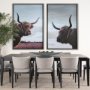 14643 - Stark Still-Gaze by Mercana Studio a Hand Embellished Textured Framed Photo Art Print Matted under G